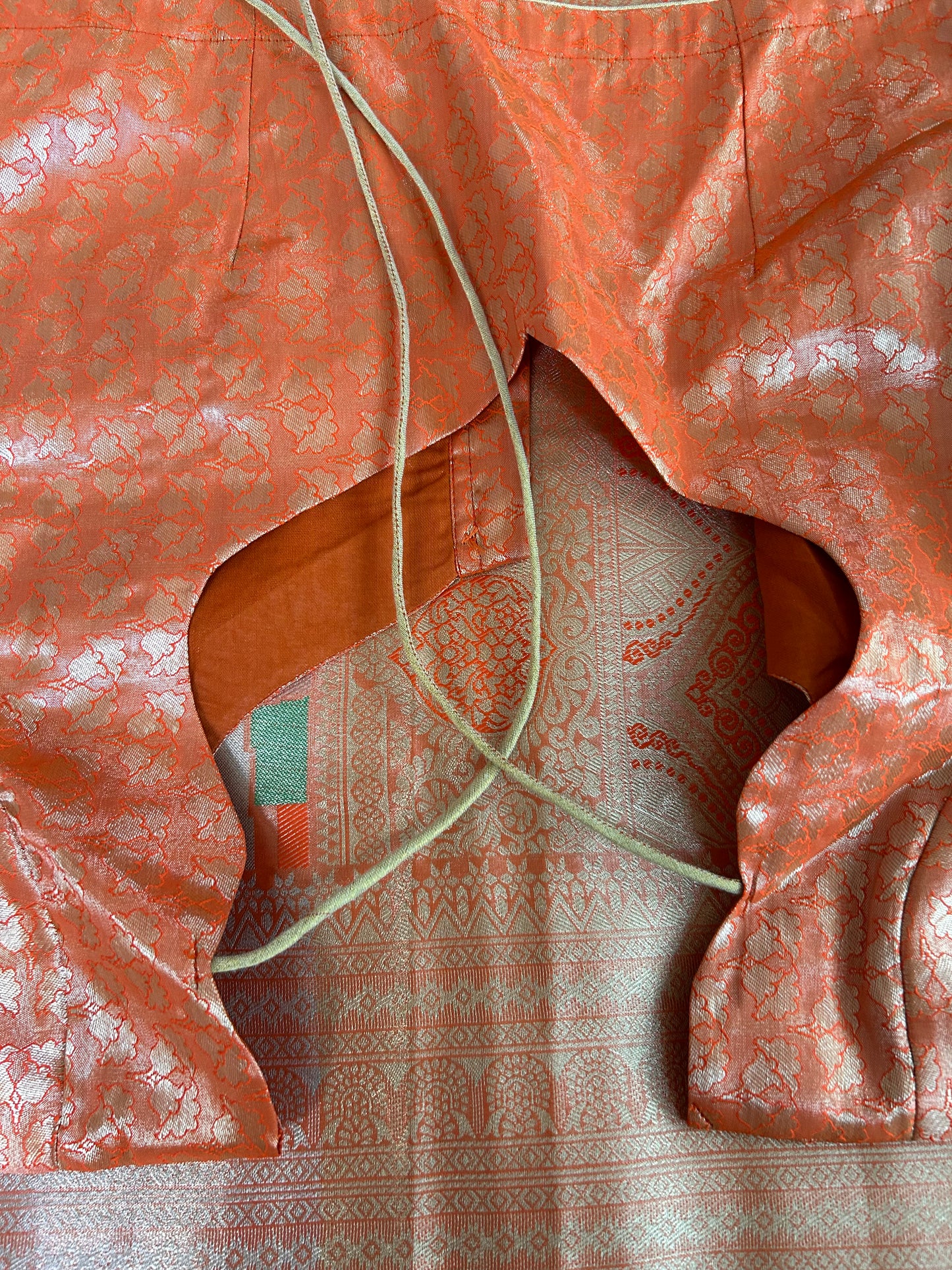 Designer Tissue Banarasi Saree in Orange
