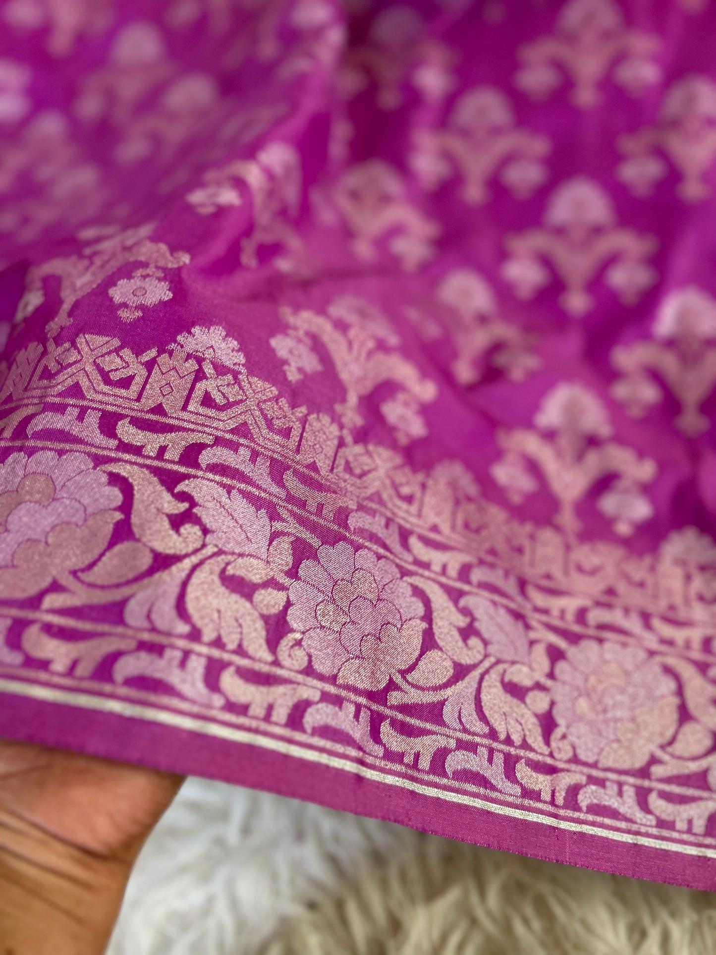 Soft Banarasi Saree in Lilac