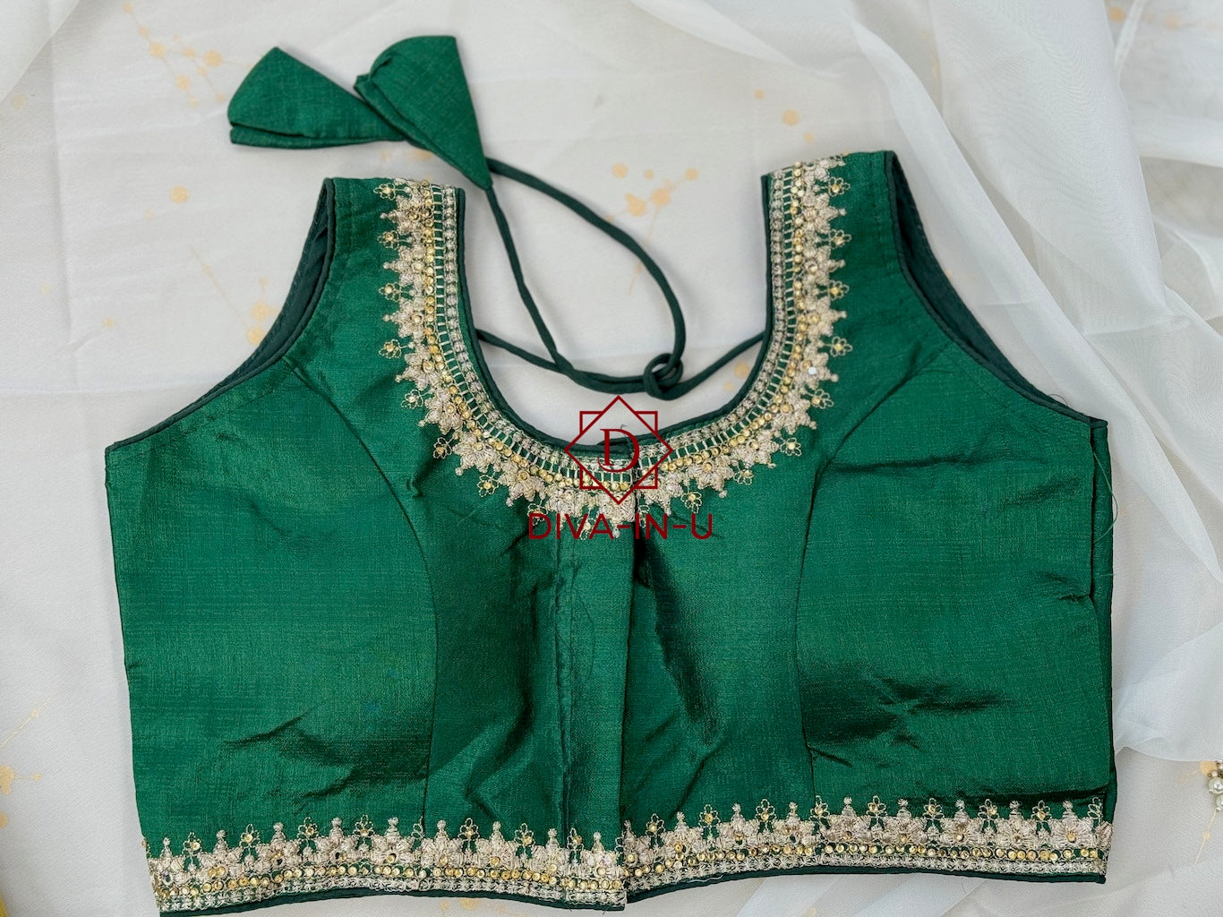 Mango Yellow Golden Embroidery Blouse