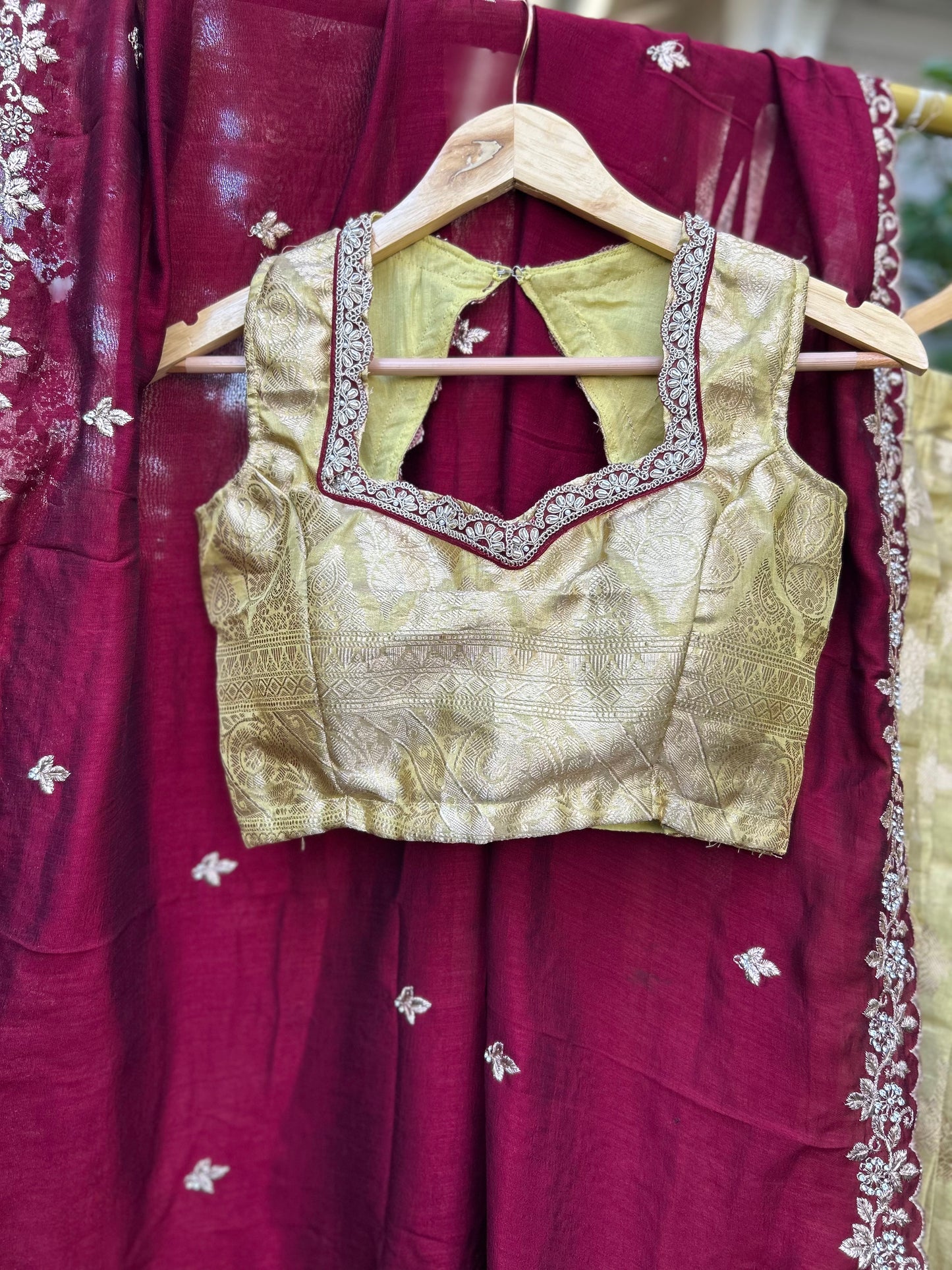 Tissue Lehanga in Pink Tone