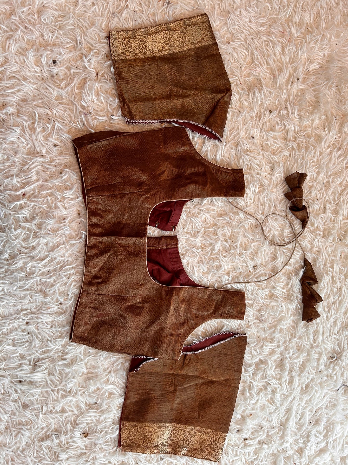 Khaddi Tissue Georgette Saree in Brown