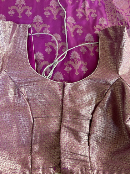 Soft Banarasi Saree in Lilac