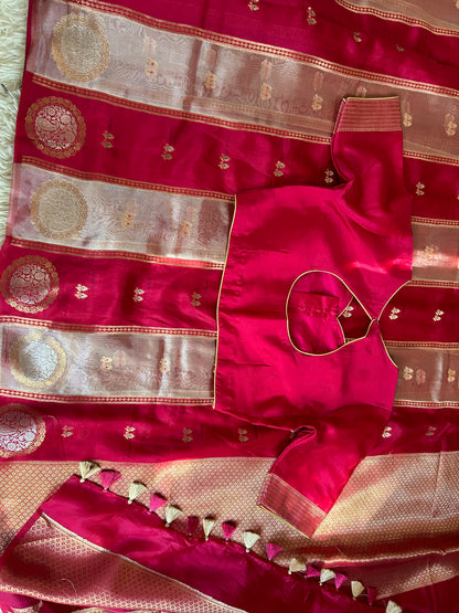 Designer Banarasi Tissue saree - Pink