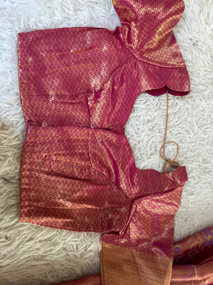 Designer Tissue Banarasi Saree in Pink