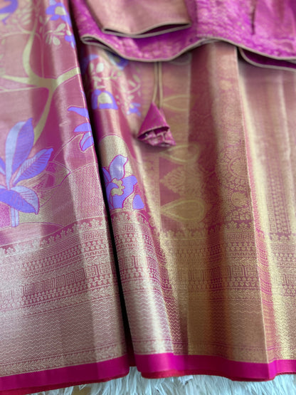 Designer Tissue Banarasi Saree in Pink