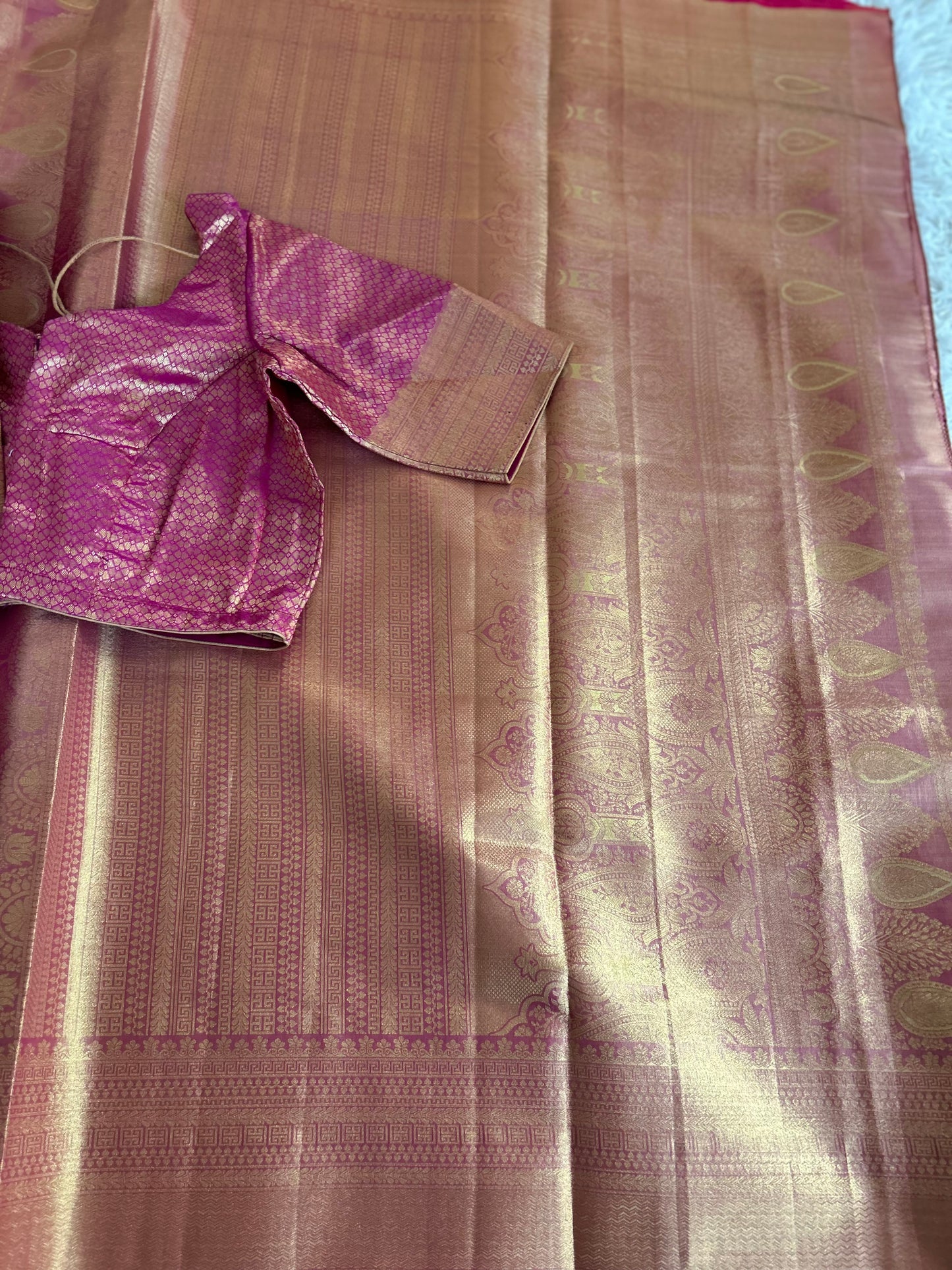 Designer Tissue Banarasi Saree in Pink