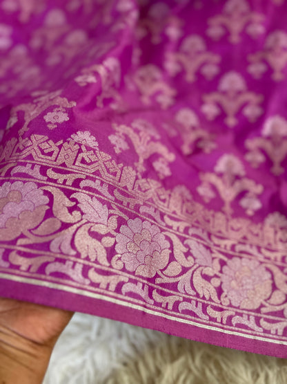 Soft Banarasi Saree in Lilac