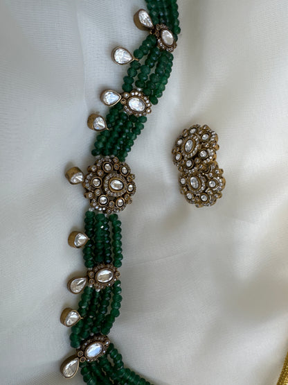Kundan and Green Beads Choker