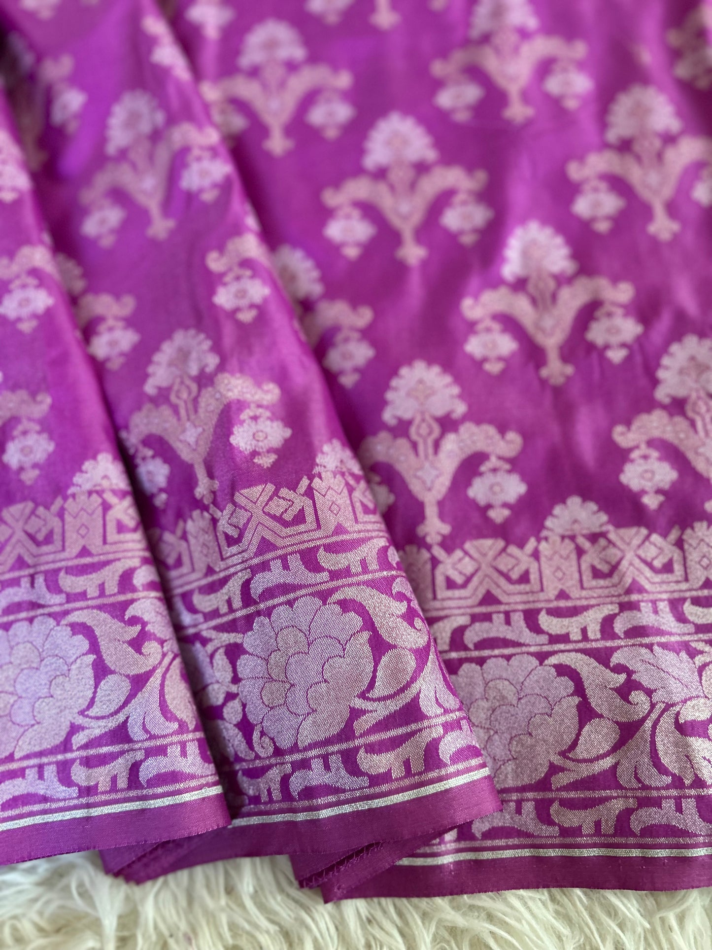 Soft Banarasi Saree in Lilac