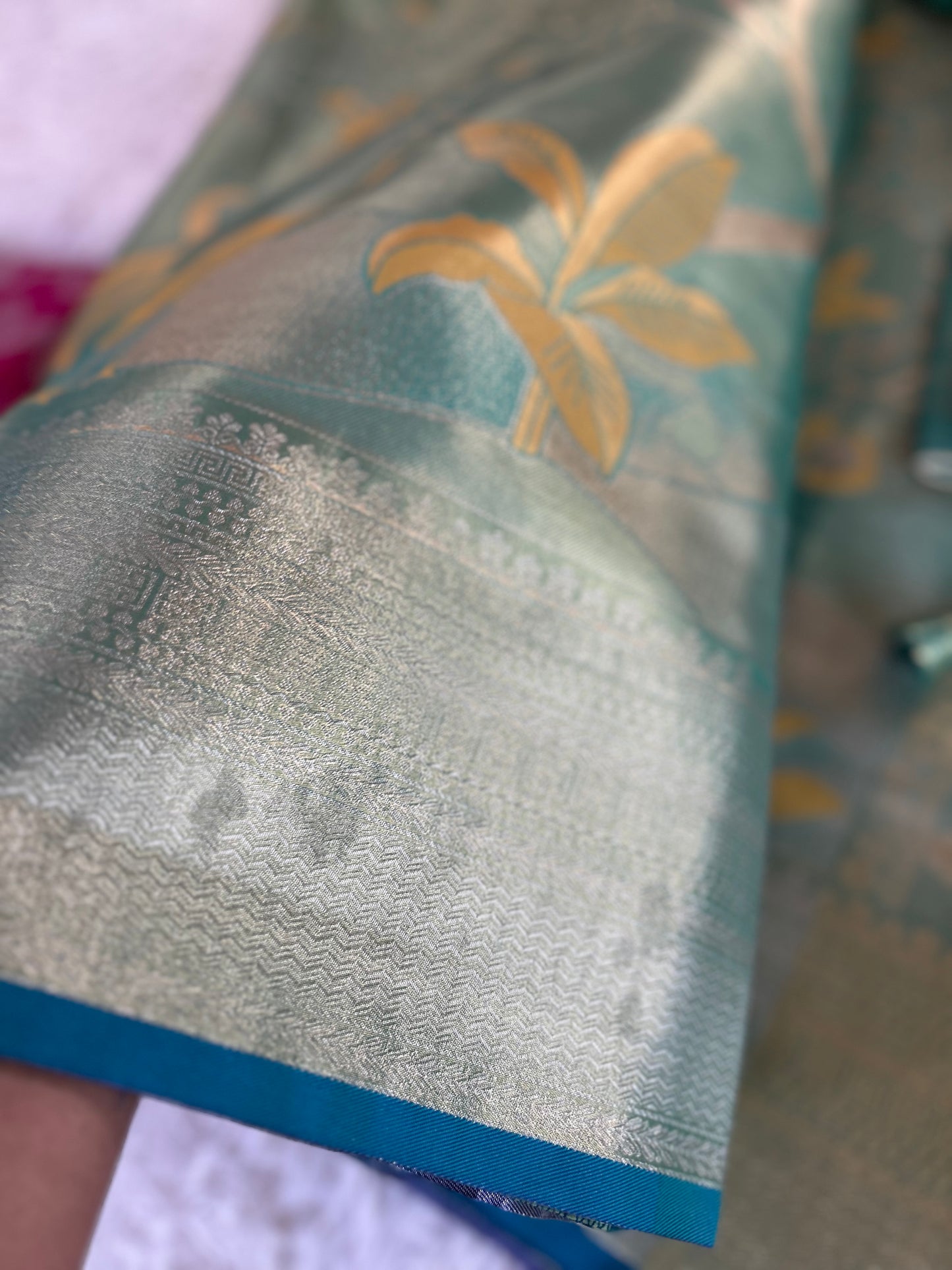 Designer Tissue Banarasi Saree in Green