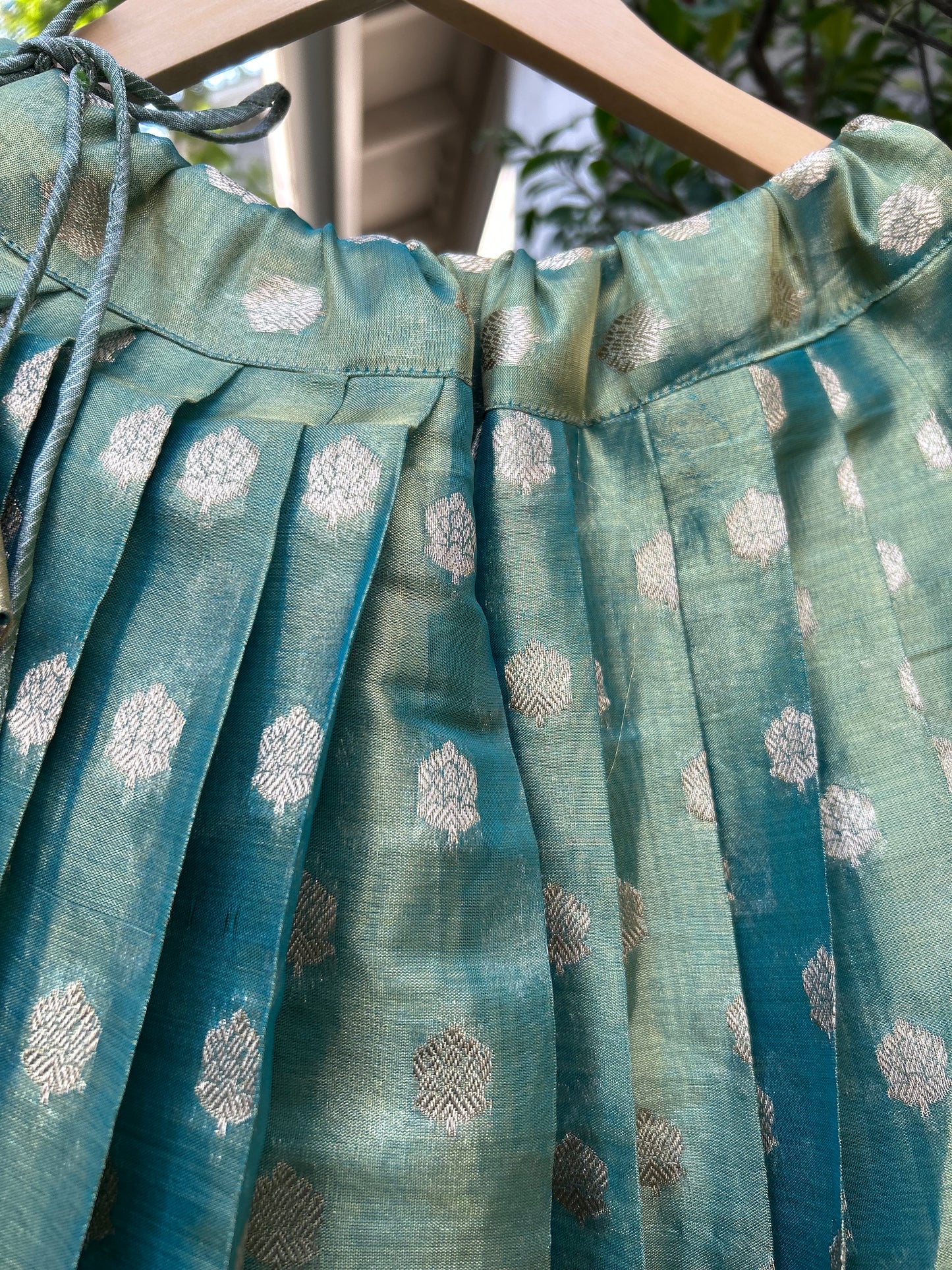 Tissue Lehanga in Green