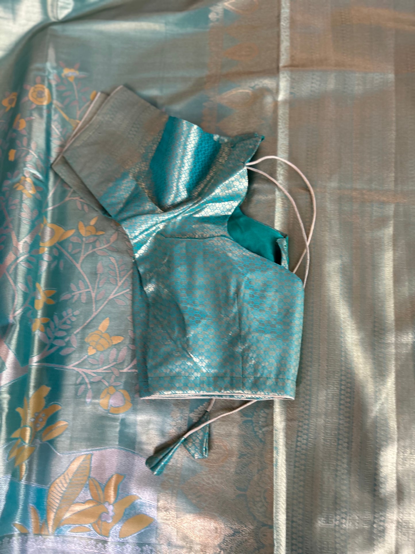 Designer Tissue Banarasi Saree in Green