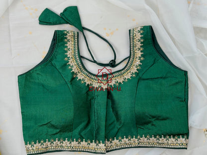 Mango Yellow Golden Embroidery Blouse