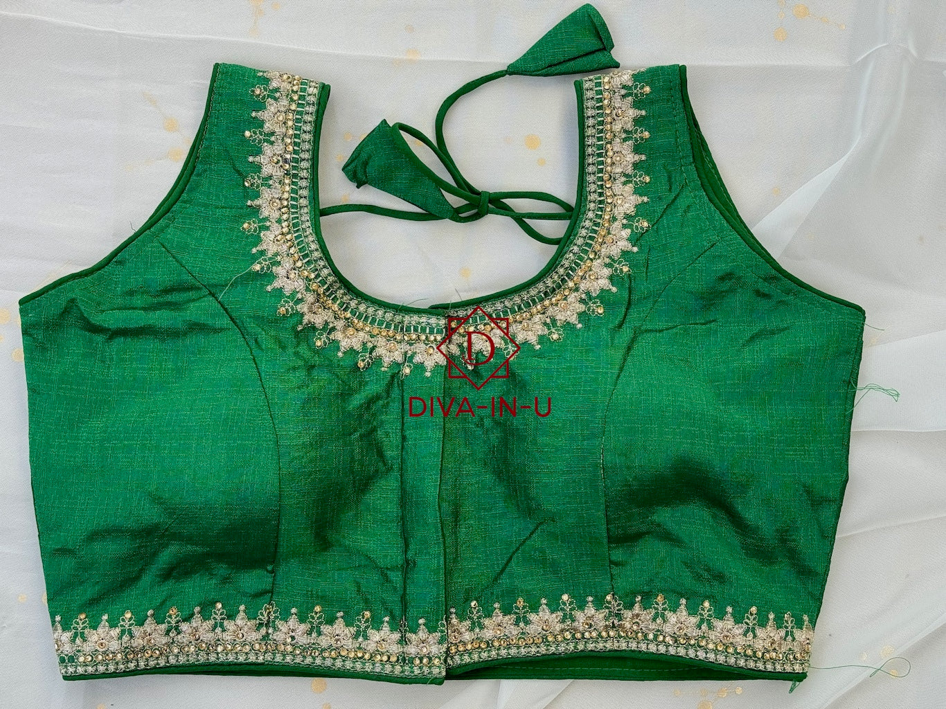 Mango Yellow Golden Embroidery Blouse