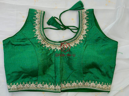 Mango Yellow Golden Embroidery Blouse