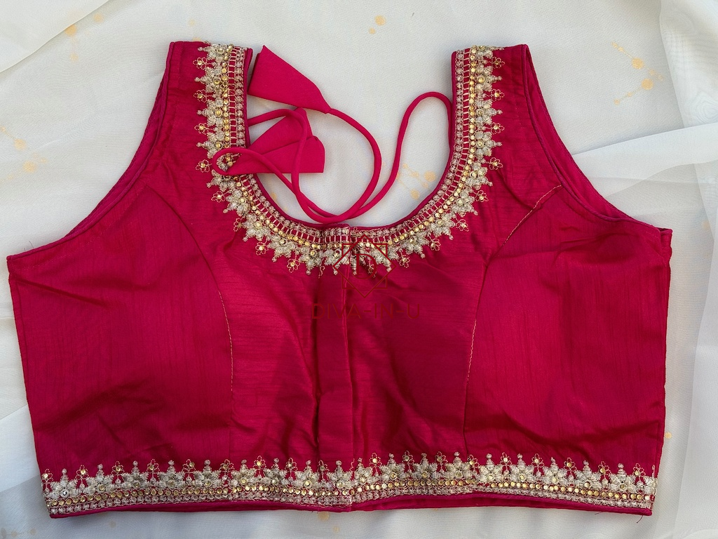 Mango Yellow Golden Embroidery Blouse