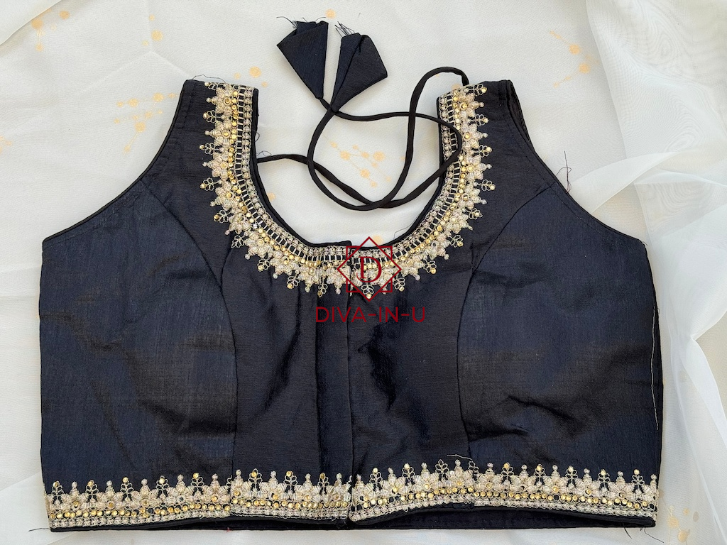 Mango Yellow Golden Embroidery Blouse