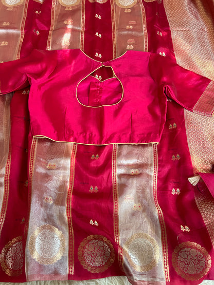 Designer Banarasi Tissue saree - Pink