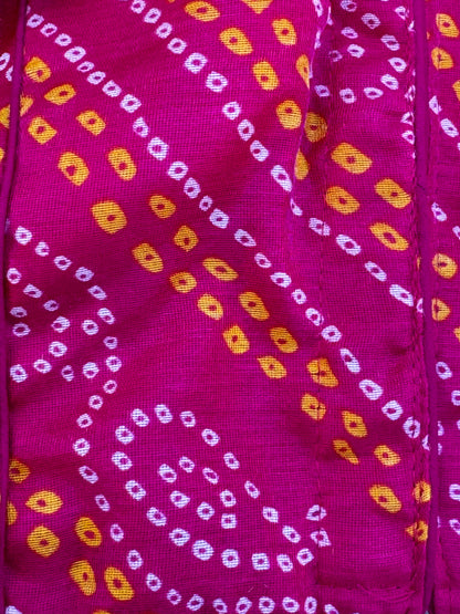 Pink Bandhani Print Blouse